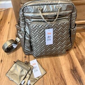 lug Sonata crossbody tote- Metallic Walnut NWT